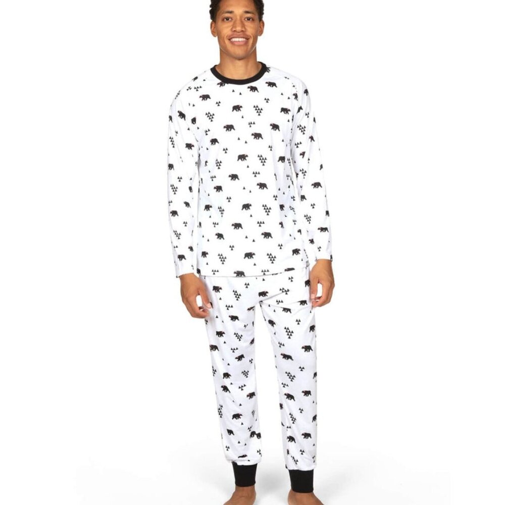 Tipsy Elves Men's Beary Christmas Pajama Set Size L